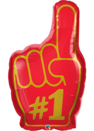 37in Qualatex Number 1 Finger Balloon - Joker Party Supply
