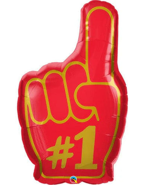 37in Qualatex Number 1 Finger Balloon - Joker Party Supply
