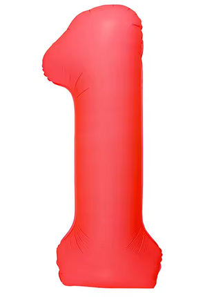 Globo número 1 rojo neón DecoChamp de 34 pulgadas