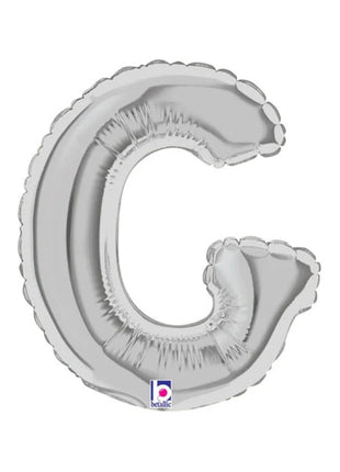 7in Betallic Air-Filled Silver Letter G Megaloons JR