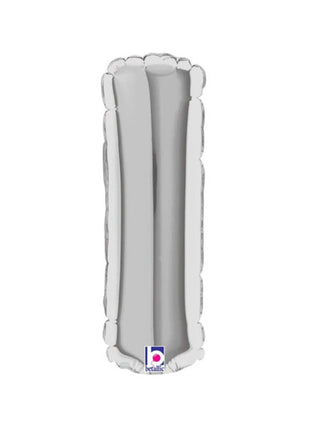 7in Betallic Air-Filled Silver Letter I Megaloons JR