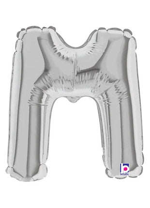 7in Betallic Air-Filled Silver Letter M Megaloons JR