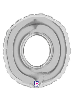 7in Betallic Air-Filled Silver Letter O Megaloons JR