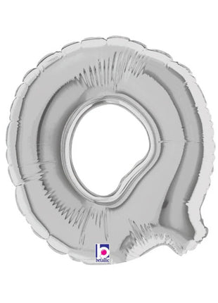7in Betallic Air-Filled Silver Letter Q Megaloons JR
