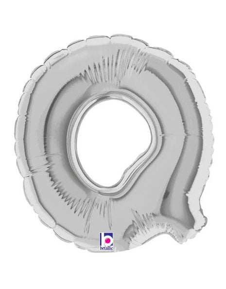7in Betallic Air-Filled Silver Letter Q Megaloons JR