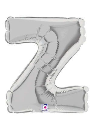7in Betallic Air-Filled Silver Letter Z Megaloons JR