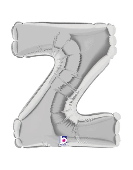 7in Betallic Air-Filled Silver Letter Z Megaloons JR