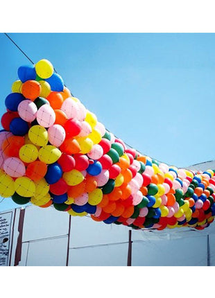 Silver Rainbow Balloon Drop Net Kit 25' x 14' BNP25