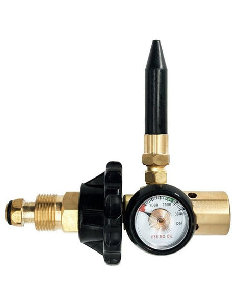Silver Rainbow Balloon Inflator With Upright Tilt Valve & Gauge