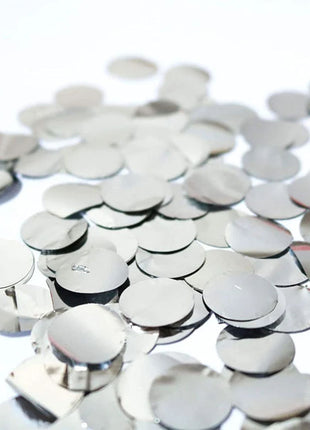 0.6in Small Silver Confetti (1.5cm)
