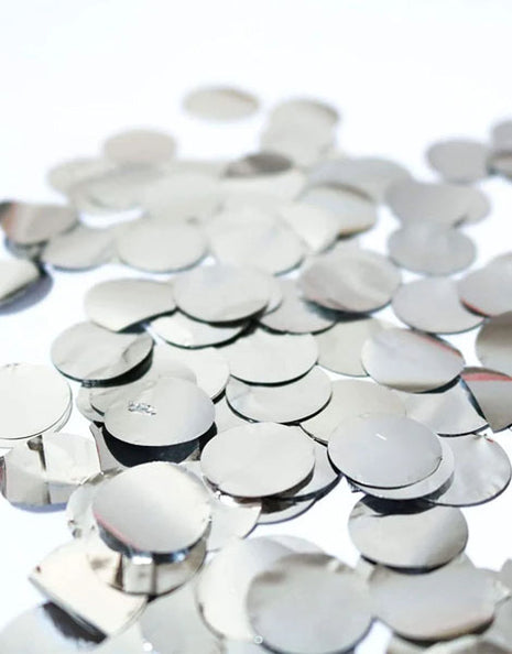 0.6in Small Silver Confetti (1.5cm)