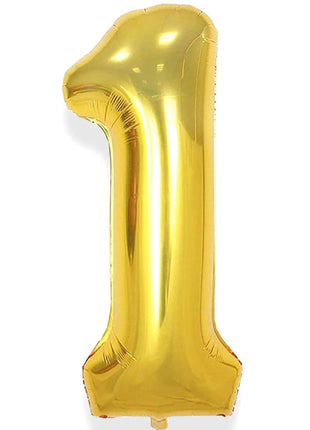 34in Trico Gold Number 1 Balloon - Joker Party Supply