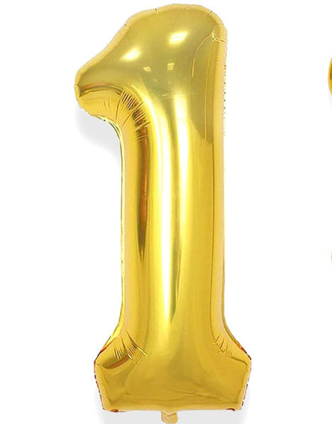 34in Trico Gold Number 1 Balloon - Joker Party Supply