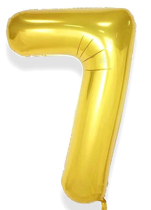 34in Trico Gold Number 7 Balloon - Joker Party Supply
