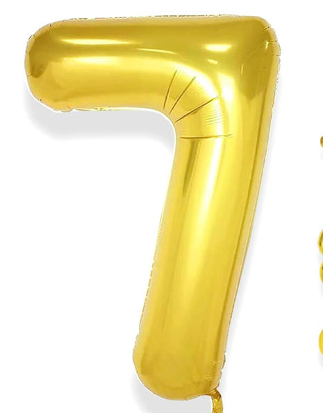 34in Trico Gold Number 7 Balloon - Joker Party Supply