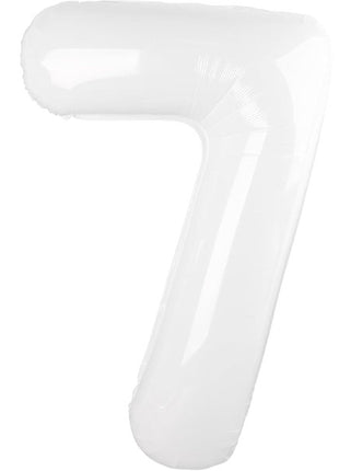 34in Trico White Number 7 Balloon - Joker Party Supply