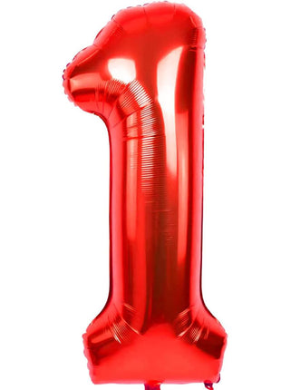 34in Trico Red Number 1 Balloon - Joker Party Supply