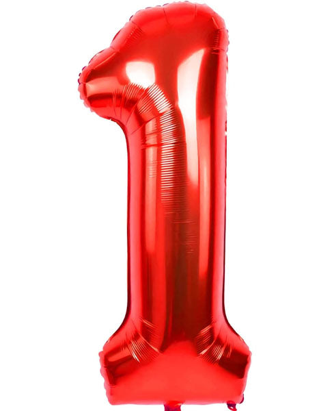 34in Trico Red Number 1 Balloon - Joker Party Supply