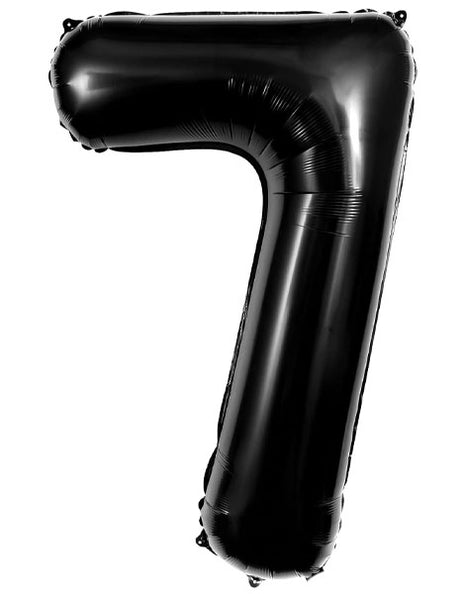 34in Trico Black Number 7 Balloon - Joker Party Supply