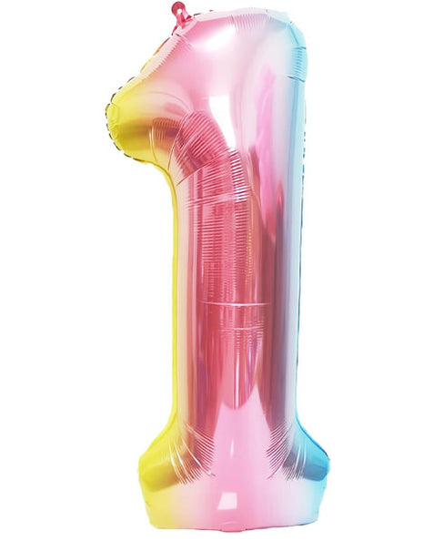 34in Trico Rianbow Number 1 Balloon - Joker Party Supply