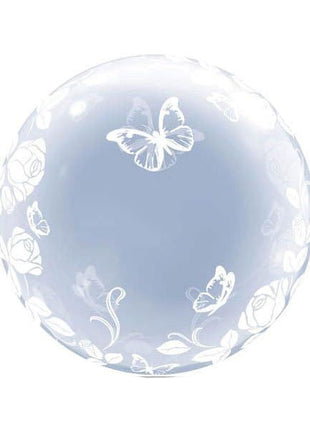 18in Trico Clear Butterfly Bubble Balloon - Joker Party Supply