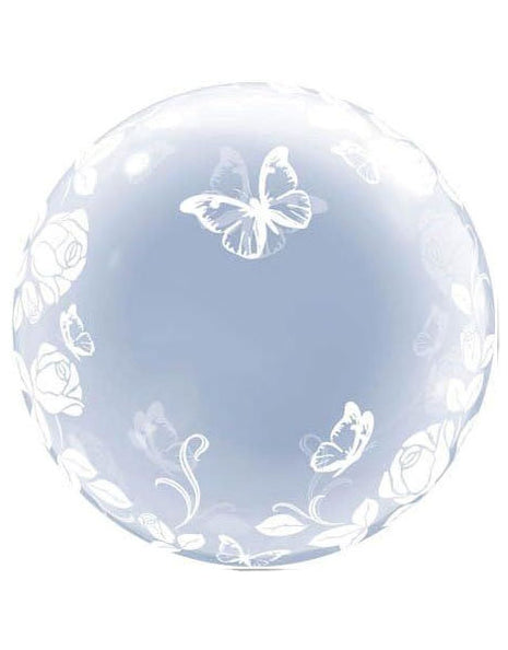 18in Trico Clear Butterfly Bubble Balloon - Joker Party Supply