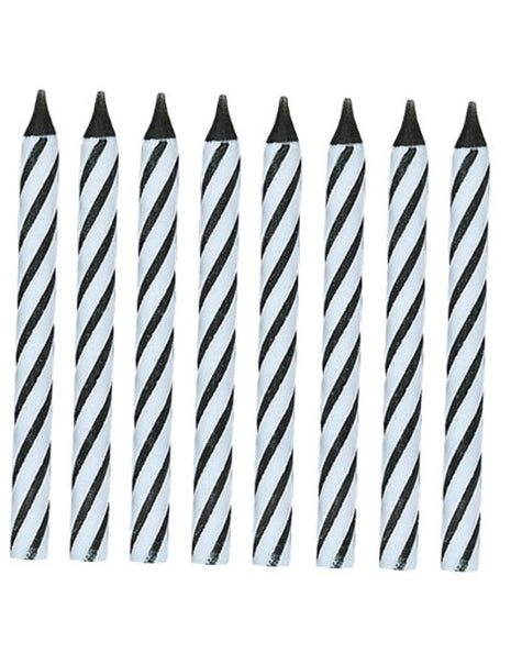 Velas de cumpleaños únicas en espiral negras (24 unidades)
