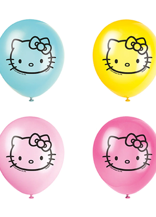 12in Unique Hello Kitty and Friends Latex Balloons 8ct - Joker Party Supply