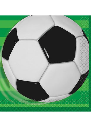 Unique 3D Soccer Beverage Napkins 2ply 16ct