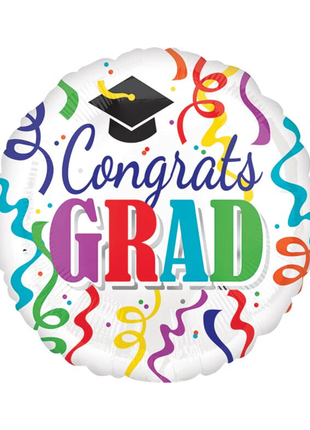Globo con serpentinas de 18 pulgadas Value Plus Congratulations Grad