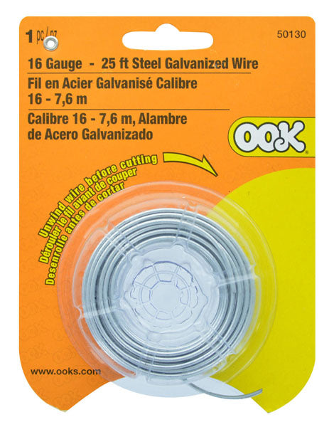 OOK 16 Gauge 25ft Galvanized Wire - Joker Party Supply