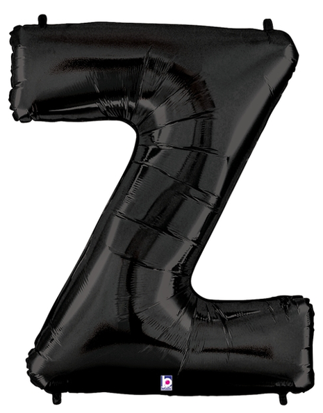 34in Betallic Black Letter Z Megaloons - Joker Party Supply