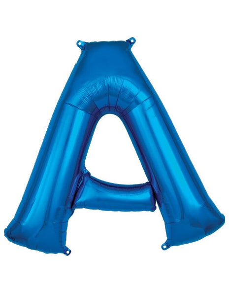 34in Anagram Blue Letter A Balloon - Joker Party Supply