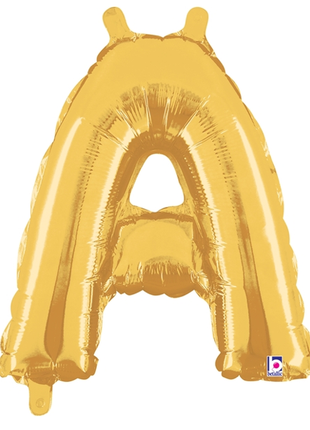 14in Betallic Air-Filled Gold Letter A Balloon - Joker Party Supply