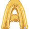 14in Betallic Air-Filled Gold Letter A Balloon - Joker Party Supply