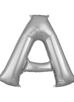 34in Anagram Silver Letter A Balloon - Joker Party Supply