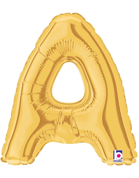 34in Betallic Gold Letter A Megaloons - Joker Party Supply