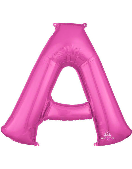 34in Anagram Pink Letter A Balloon - Joker Party Supply