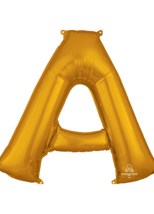 34in Anagram Gold Letter A Balloon - Joker Party Supply