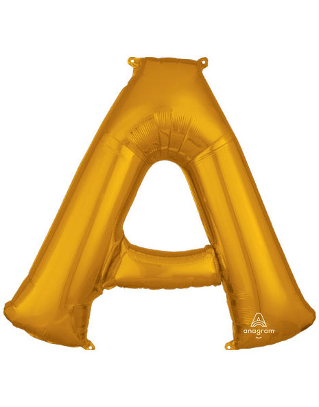 34in Anagram Gold Letter A Balloon - Joker Party Supply