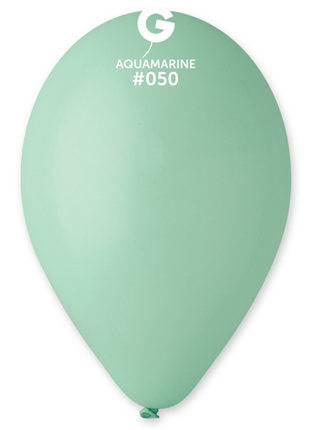 12in Gemar Standard Aquamarine Balloons 50ct #050 - Joker Party Supply