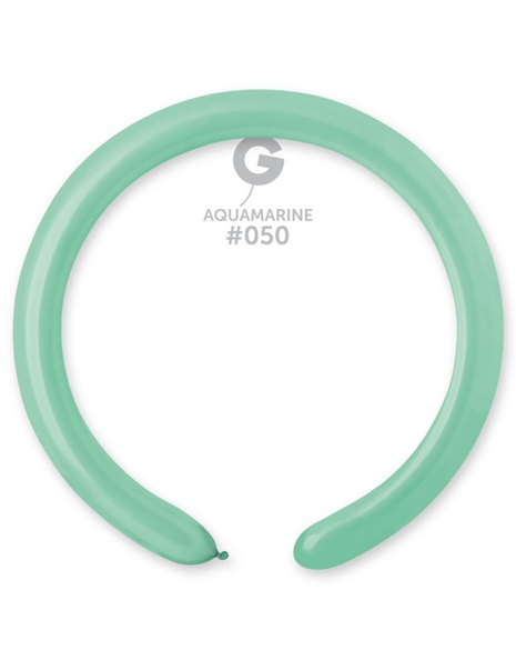260 Gemar Standard Aquamarine Balloons 50ct #050 - Joker Party Supply