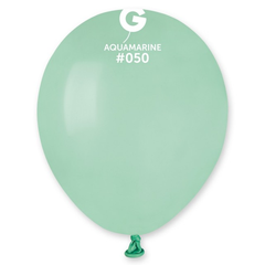 5in Gemar Standard Aquamarine Balloons 100ct #050 - Joker Party Supply
