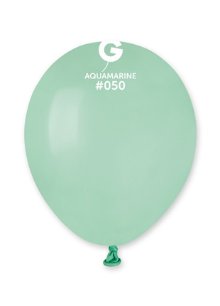 5in Gemar Standard Aquamarine Balloons 100ct #050 - Joker Party Supply