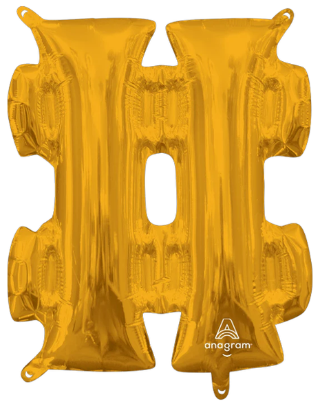 16in Anagram Gold # Symbol Balloon - Joker Party Supply
