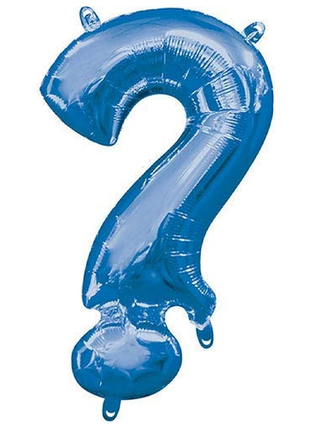 16in Anagram Blue ? Symbol Balloon - Joker Party Supply