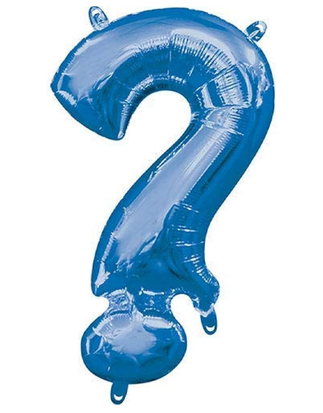 16in Anagram Blue ? Symbol Balloon - Joker Party Supply
