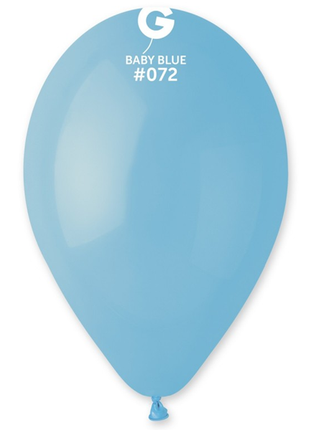 12in Gemar Standard Baby Blue Balloons 50ct #072 - Joker Party Supply