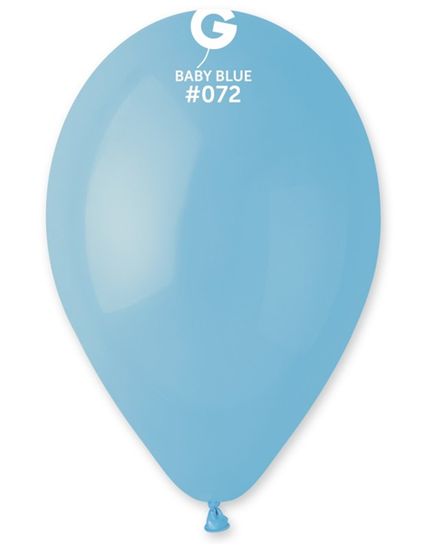 12in Gemar Standard Baby Blue Balloons 50ct #072 - Joker Party Supply