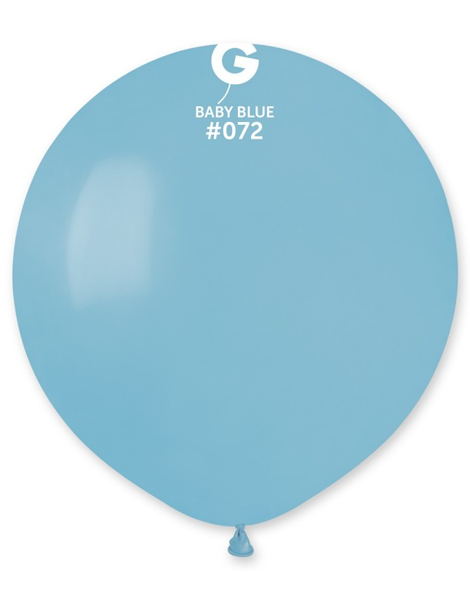 19in Gemar Standard Baby Blue Balloons 25ct #072 - Joker Party Supply